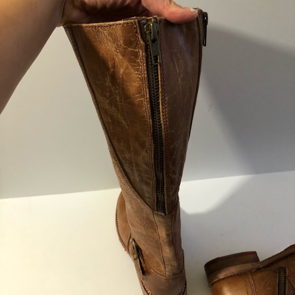 NWT BedStu Leather Gayle Tall Boot Brown 6.5 - Picture 12 of 13